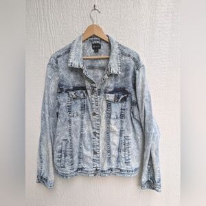Waimea Acid Wash Stretch Denim Jean Jacket Trucker Men's Size XL